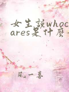 女生说whocares是什么意思啊