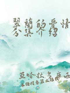 翠兰的爱情剧情分集介绍