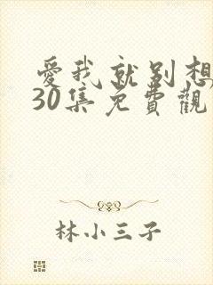 爱我就别想太多30集免费观看