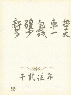 新疆包车带司机多少钱一天?