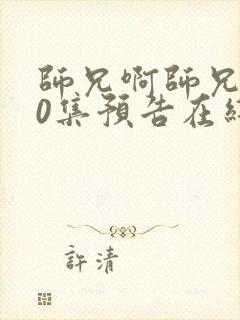 师兄啊师兄100集预告在线观看