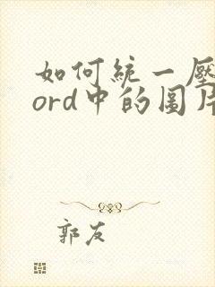 如何统一压缩word中的图片