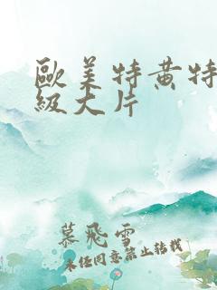 欧美特黄特黄一级大片