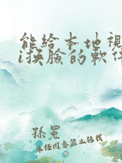 能给本地视频ai换脸的软件