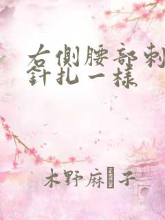 右侧腰部刺痛感针扎一样