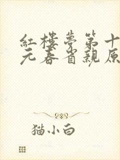 红楼梦第十八回元春省亲原文