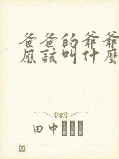 爸爸的爷爷奶奶应该叫什么