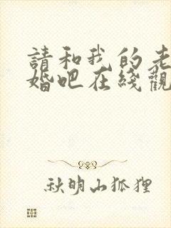 请和我的老公结婚吧在线观看