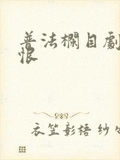 普法栏目剧爱与恨
