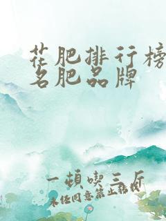 花肥排行榜前十名肥品牌