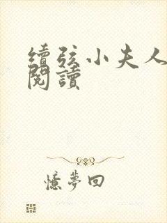 续弦小夫人全本阅读