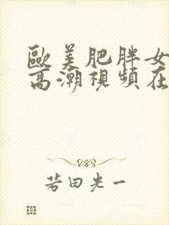 欧美肥胖女人性高潮视频在线观看网站