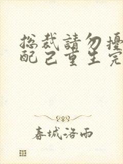 总裁请勿扰,原配己重生完结篇