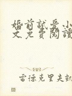 婚前试爱小说全文免费阅读吕颜