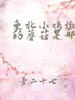 东北小鸡炖蘑菇的蘑菇是哪一种