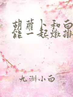 胡萝卜和白萝卜能一起炖排骨吗