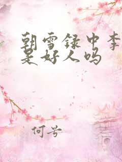 朝雪录中李牧云是好人吗