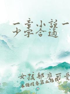 一章小说一般多少字合适 一章小说一般多少字合适