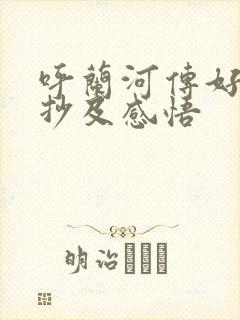 呼兰河传好句摘抄及感悟