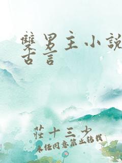 双男主小说推文古言