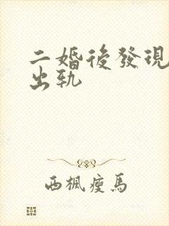二婚后发现老公出轨