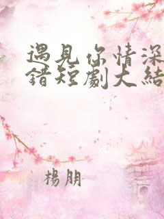 遇见你情深难知错短剧大结局