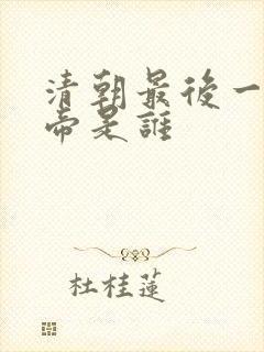清朝最后一位皇帝是谁