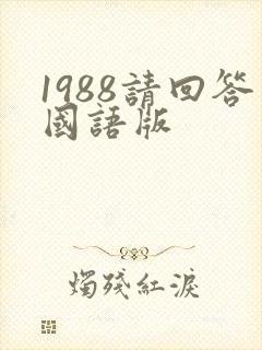 1988请回答国语版
