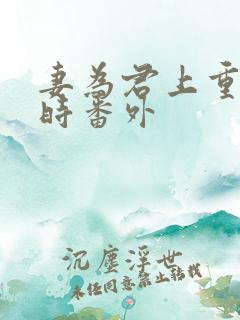 妻为君上重生儿时番外
