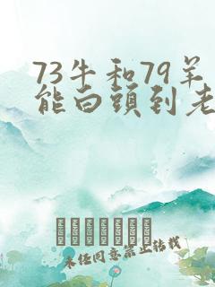 73牛和79羊能白头到老吗