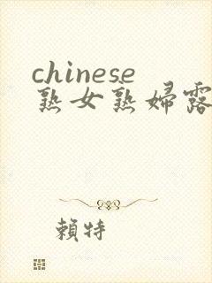 chinese熟女熟妇露脸