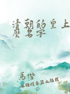 清朝的皇上叫什么名字 清朝的皇上叫什么名字