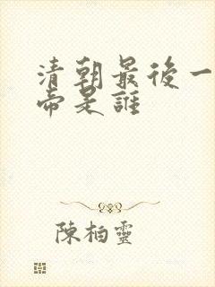 清朝最后一代皇帝是谁