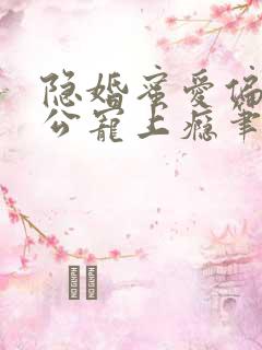 隐婚蜜爱偏执老公宠上瘾笔趣