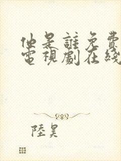 他是谁免费全集电视剧在线观看