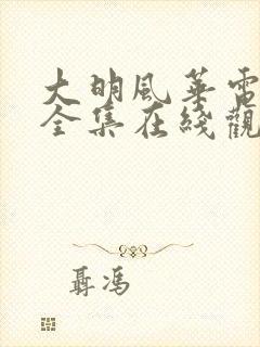 大明风华电视剧全集在线观看免费播放