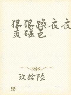 狠狠躁夜夜躁人爽碰色