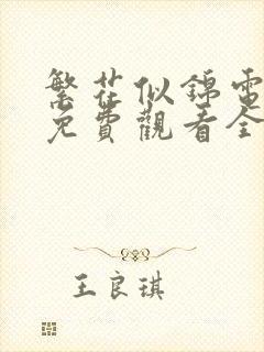 繁花似锦电视剧免费观看全集高清
