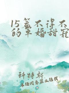 15篇不得不看的军婚甜宠文