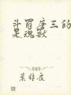 斗罗唐三的妹妹是魂兽