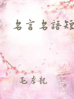 名言名语短句 名言名语短句