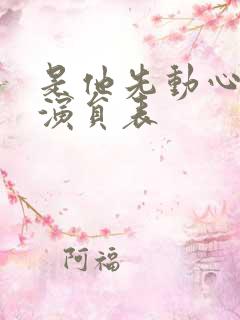 是他先动心短剧演员表