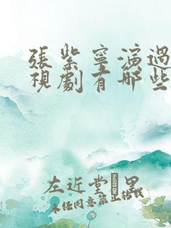 张紫宁演过的电视剧有哪些