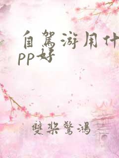 自驾游用什么app好 自驾游用什么app好