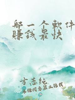 哪一个软件可以赚钱最快