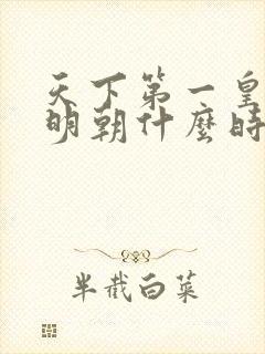 天下第一皇上是明朝什么时期