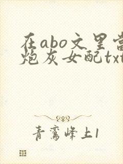 在abo文里当炮灰女配txt免费