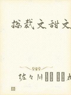 总裁文甜文推荐