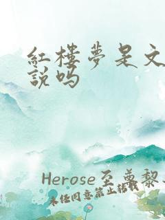 红楼梦是文言小说吗