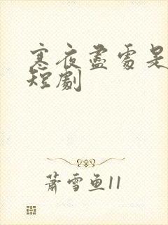 寒夜尽处是卿心短剧